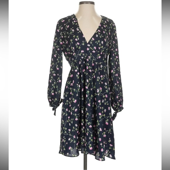 Juicy Couture Navy floral dress size 4 - Picture 1 of 7